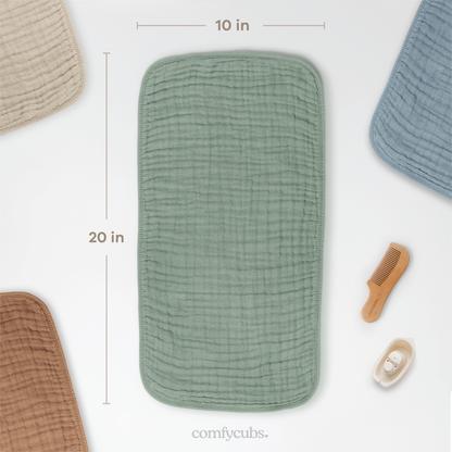 Baby Burp Cloths - 100% Muslin Cotton