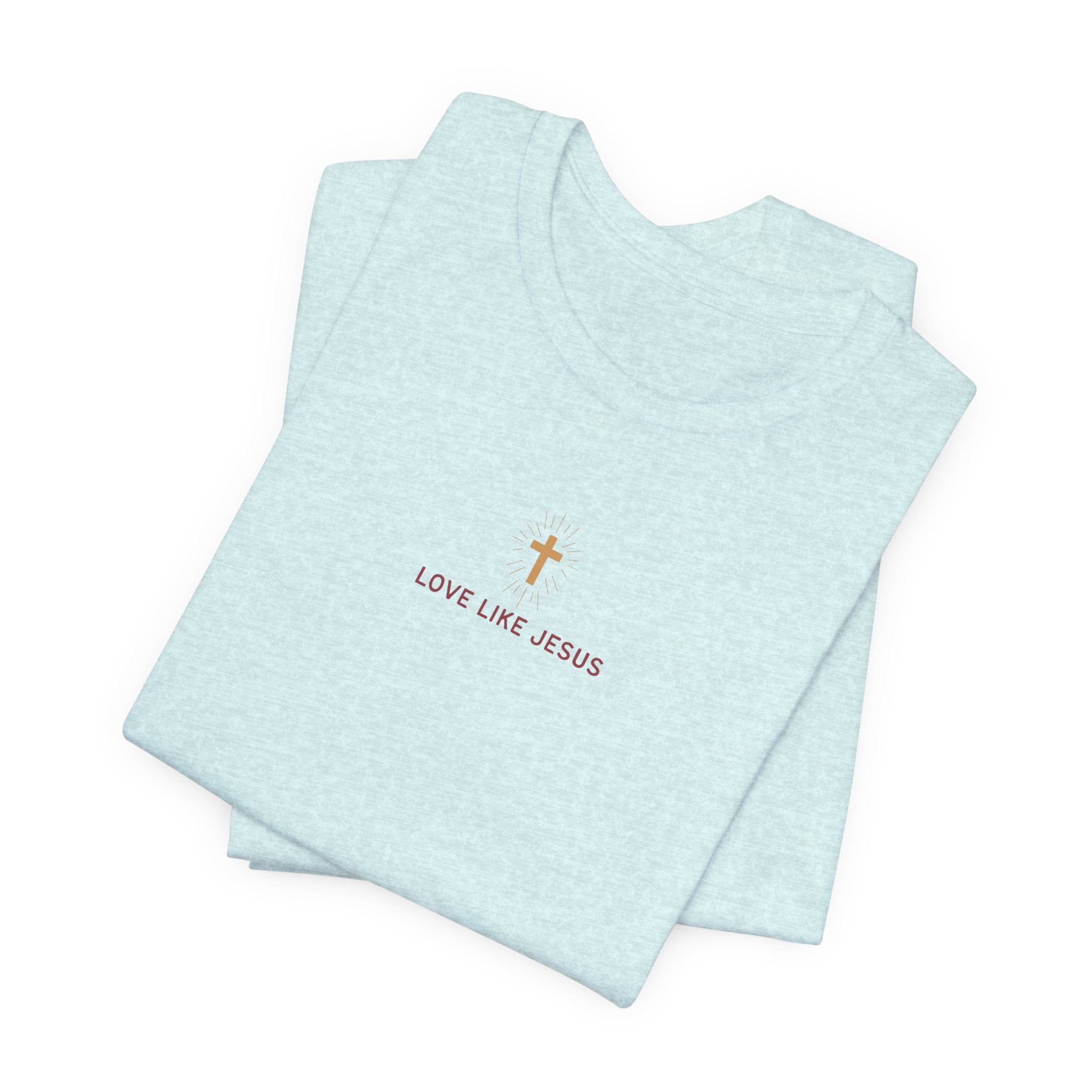 Love Like Jesus Tee — with Jesus Portrait on Back