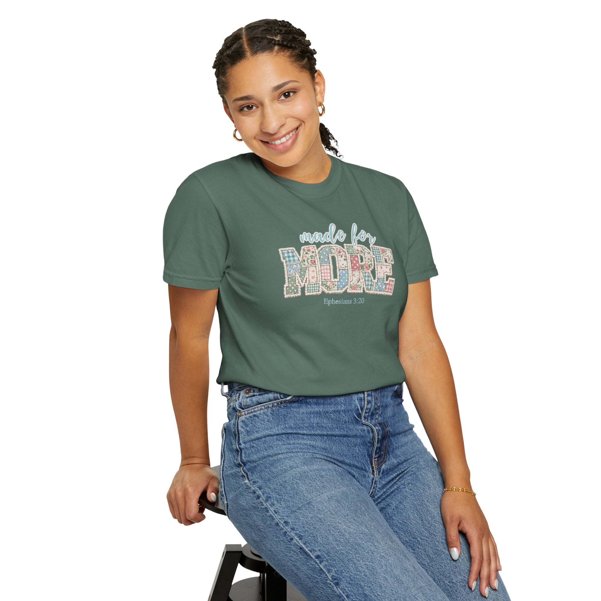 Made for More ~ Ephesians 3:20 Patchwork Tee