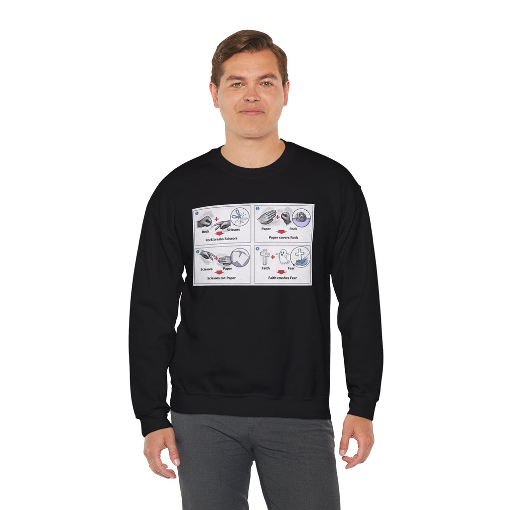 Rock/Paper/Scissors/Faith Crewneck Sweatshirt