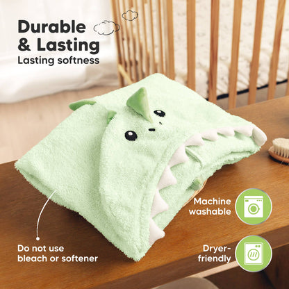 Dino Hooded Baby Bath Towel