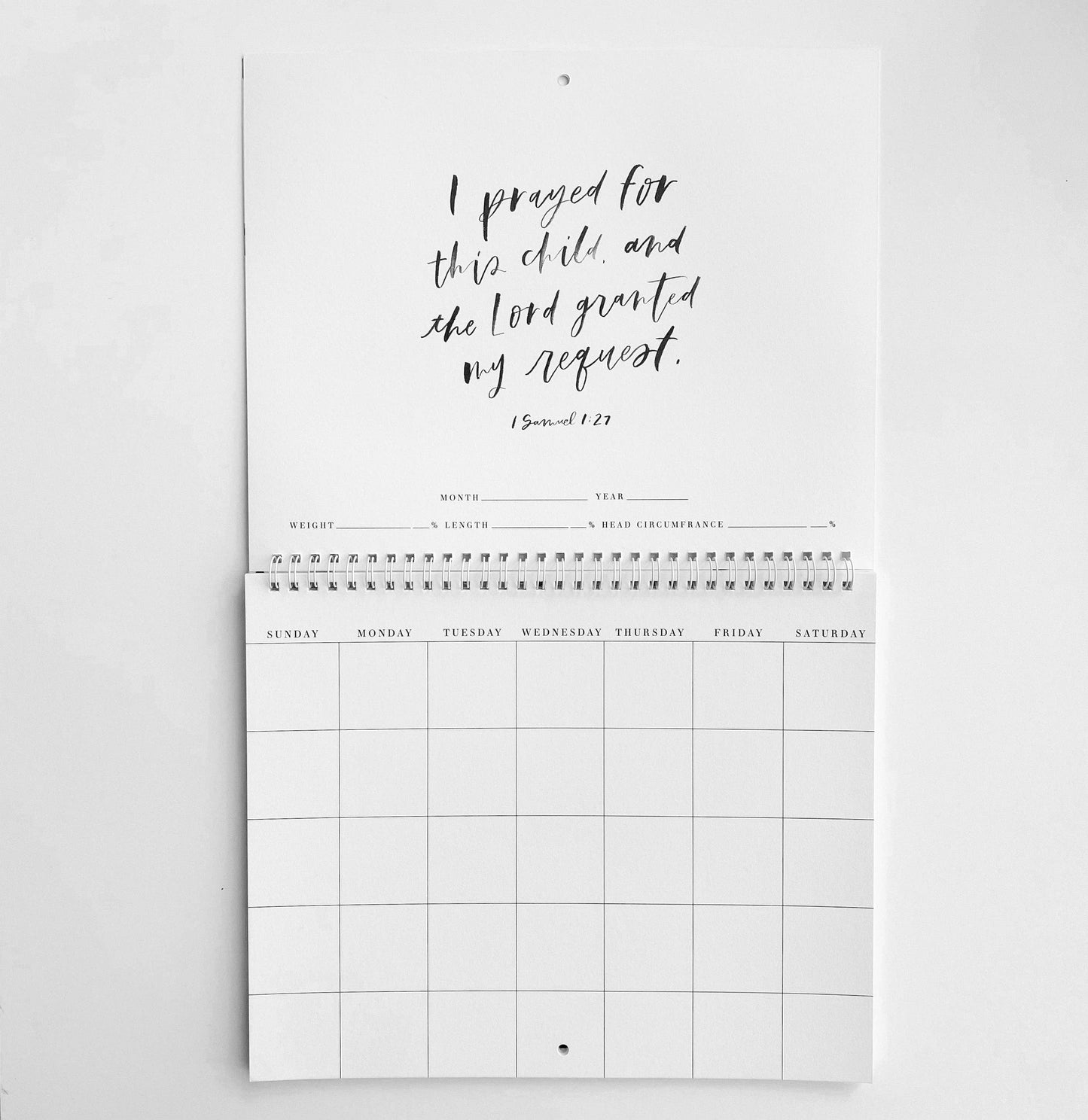 Baby Milestone Calendar | Gift | Keepsake Decor