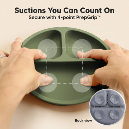 3-Pack Easy Care Suction Plates for Baby, BPA-Free Silicone Plate